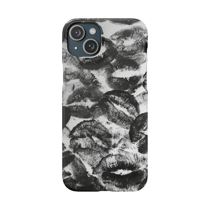Black & White Kiss Print Case