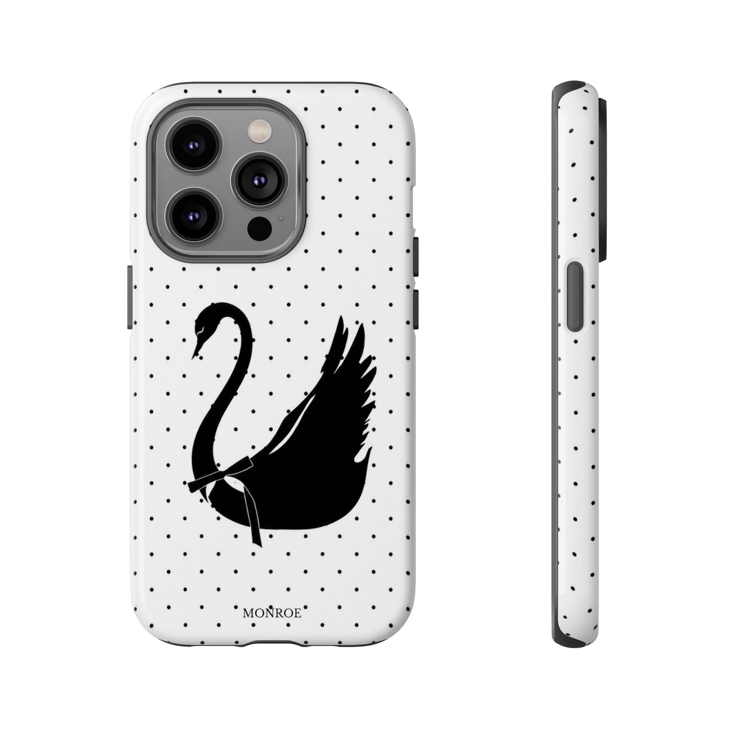 White Swan Polka Dot Tough Case