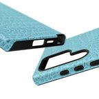 Croc Embossed Turquoise Phone Case