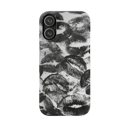 Black & White Kiss Print Case