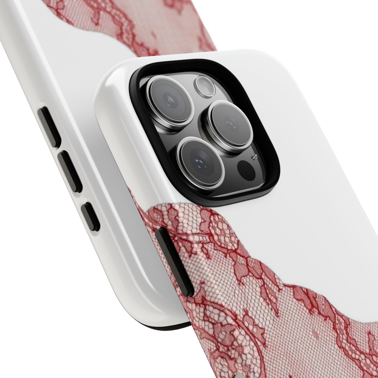 Red Lace Edge Tough Phone Case