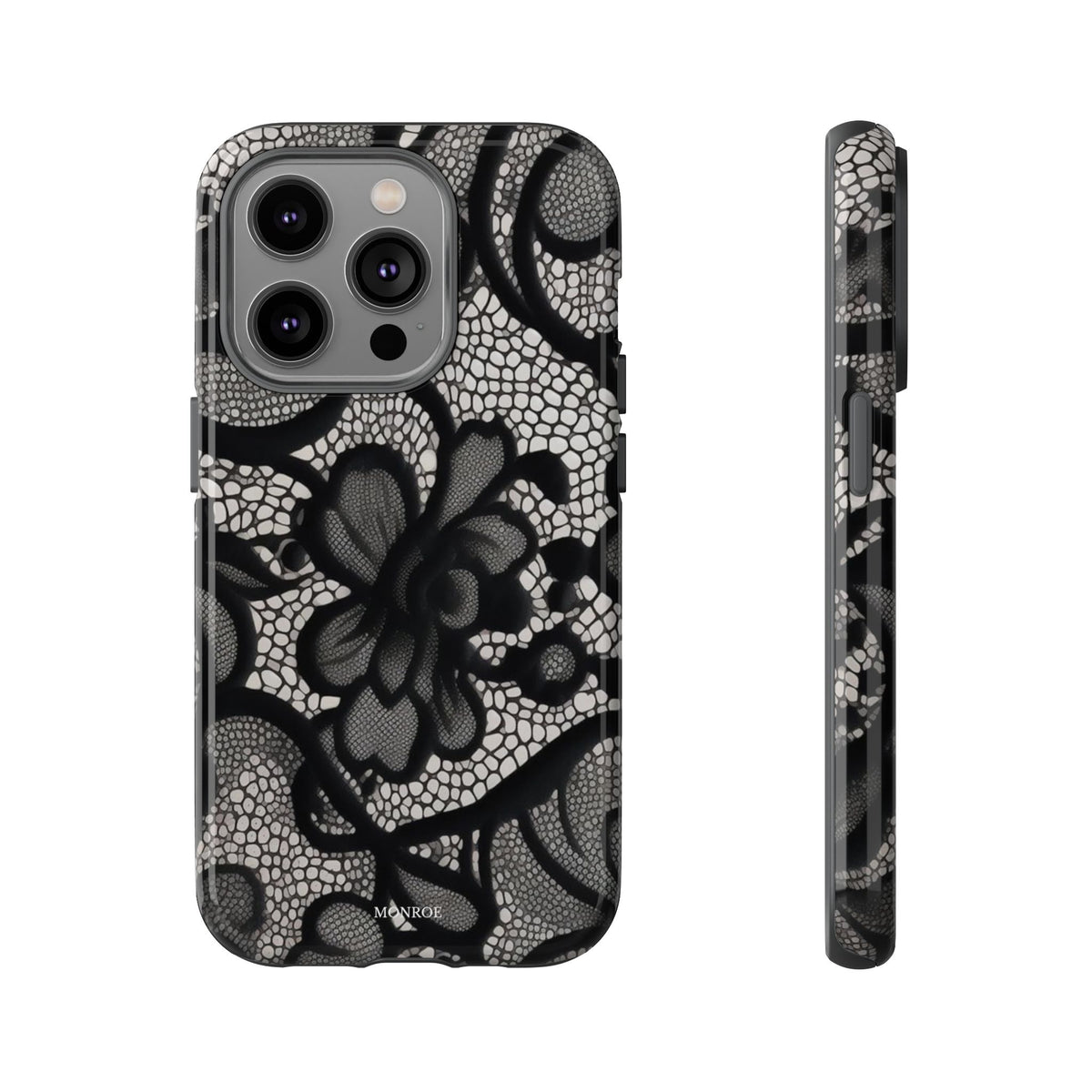 Black Vintage Lace Tough Case