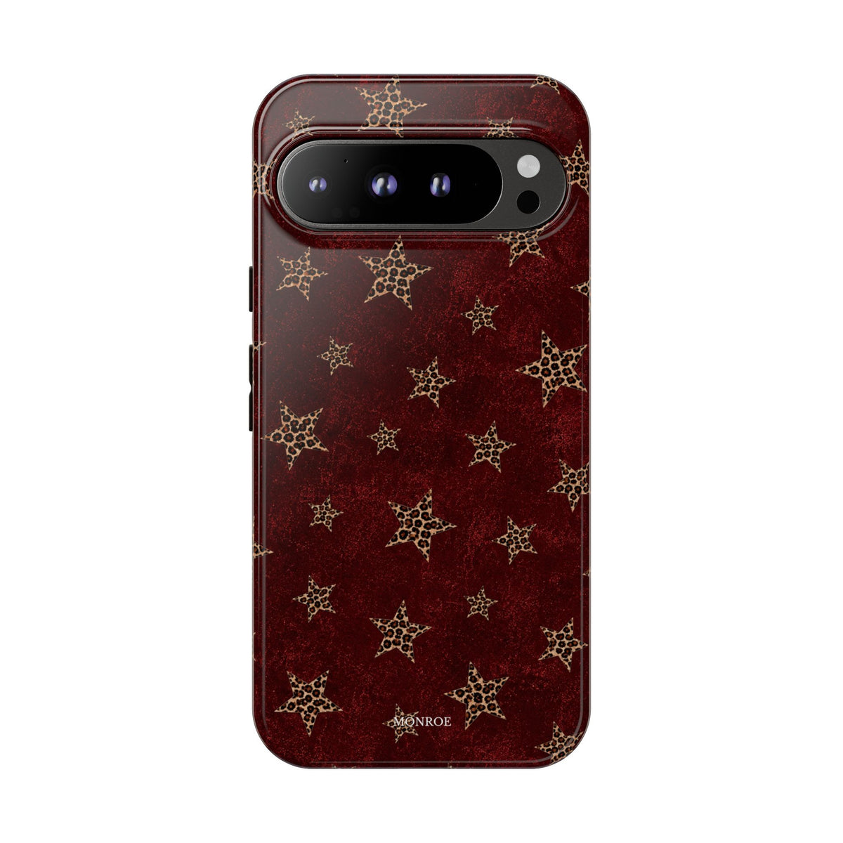 Burgundy Leopard Star Tough Case