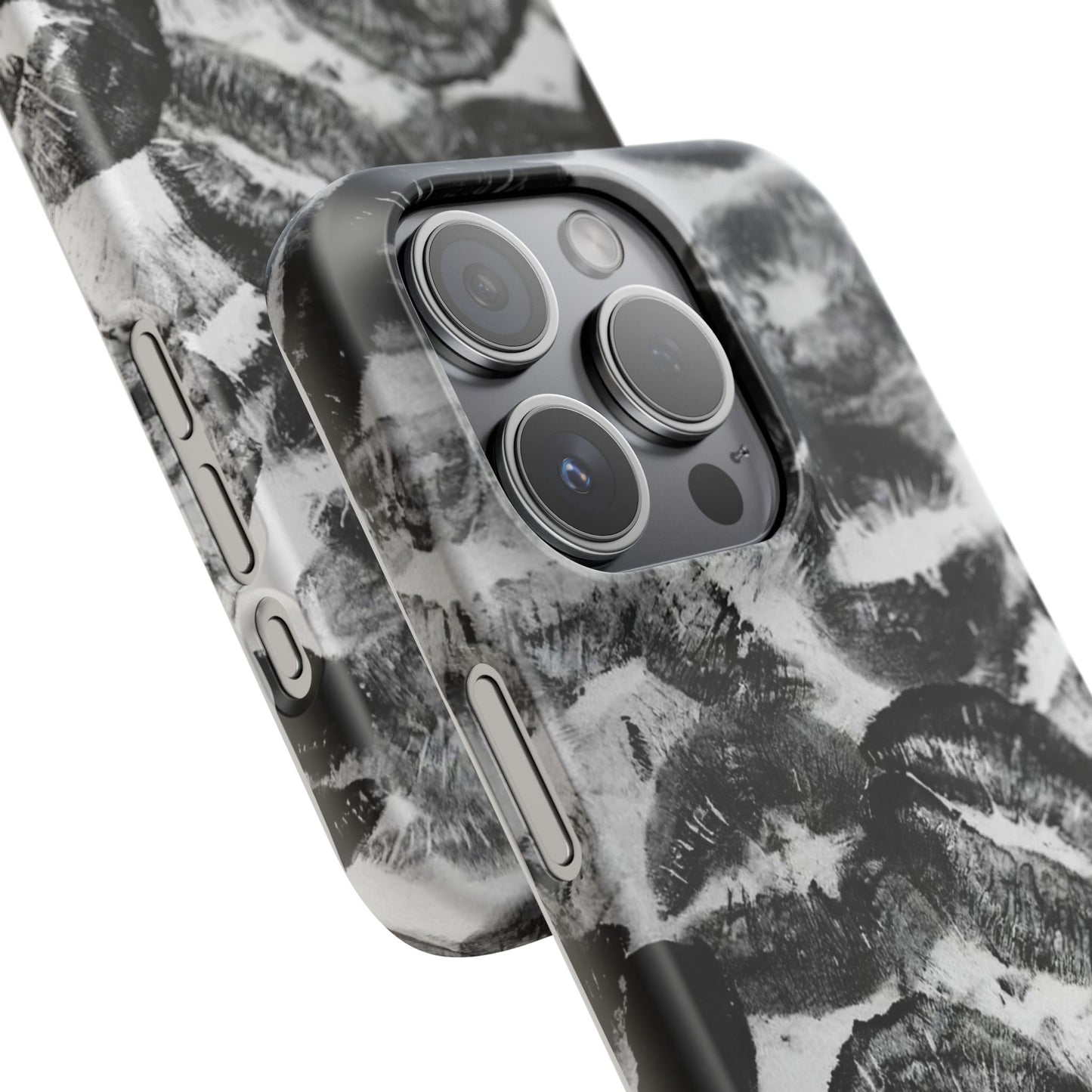 Black & White Kiss Print Case