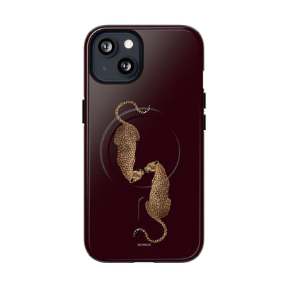 Burgundy Leopard Duo MagSafe Case