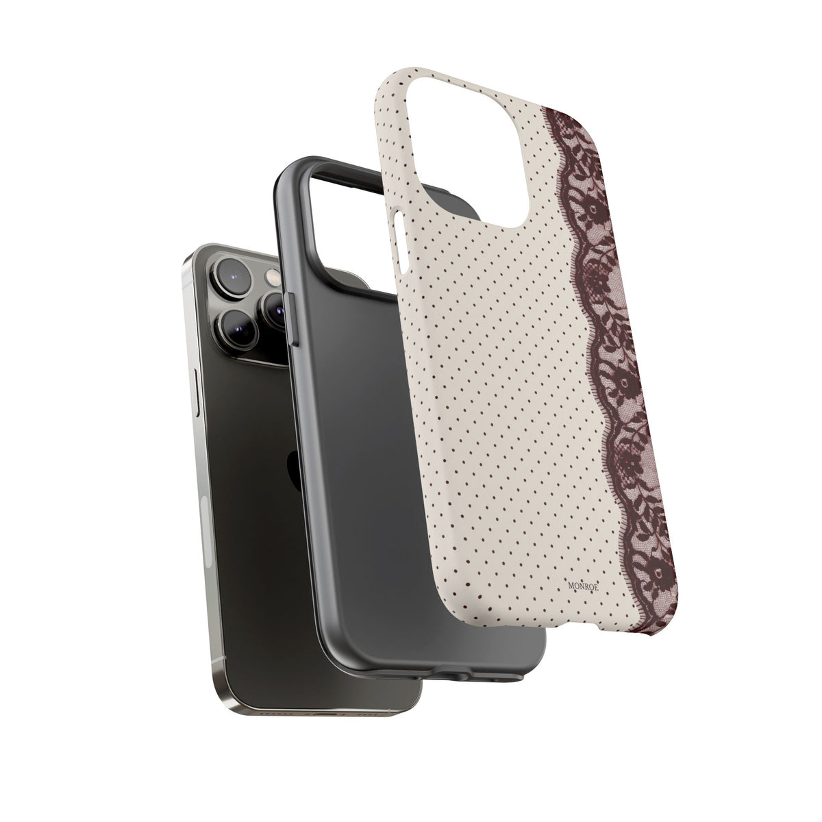 Burgundy Lace Edge Tough Case