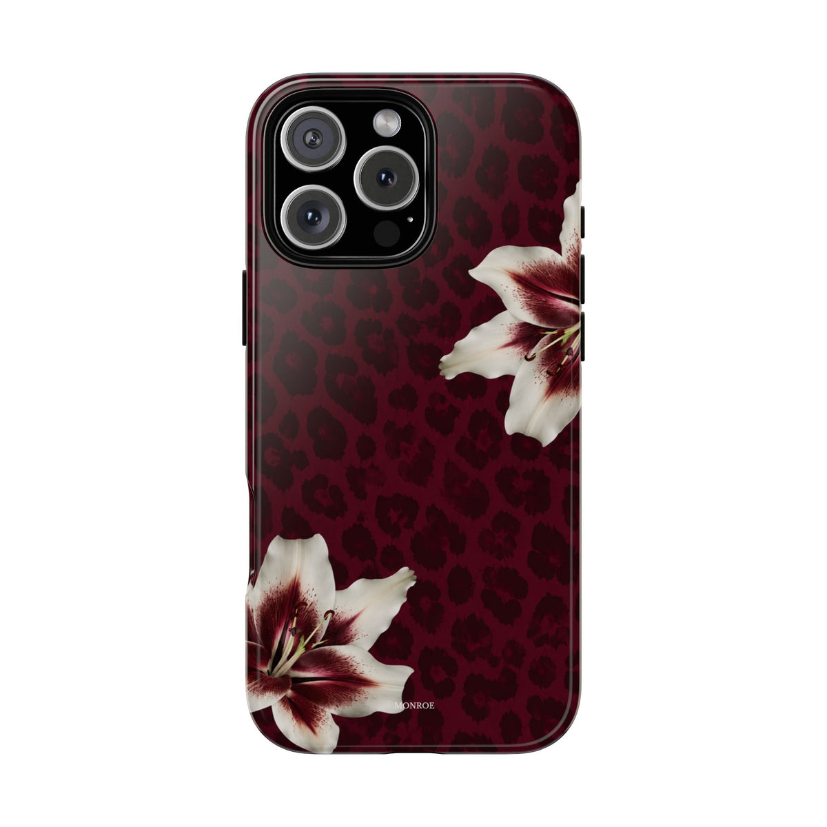 Burgundy Lily Leopard Tough Case