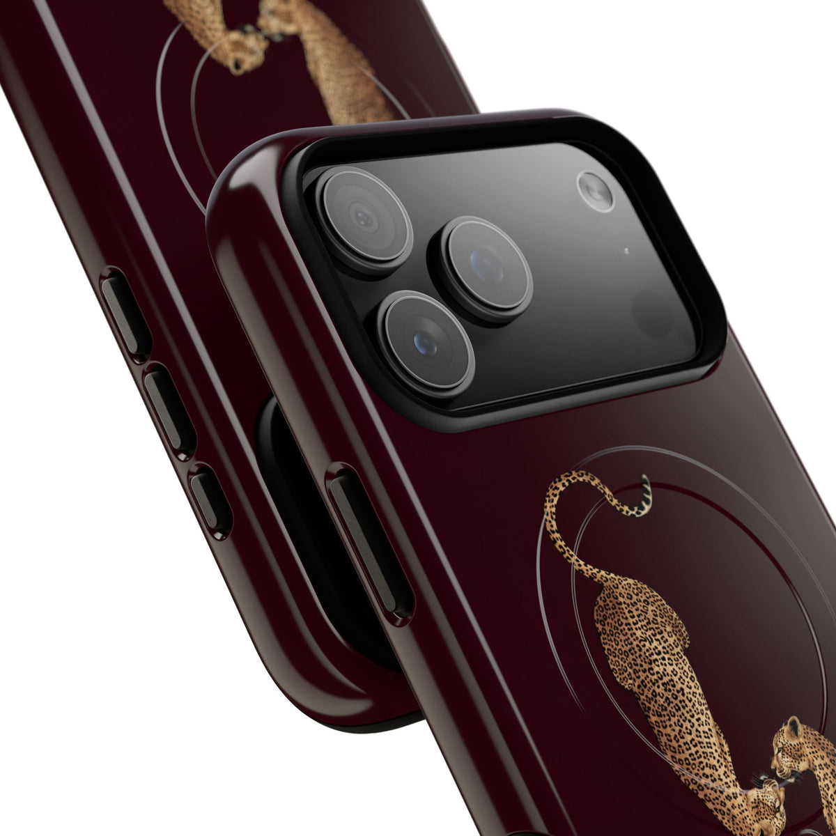 Burgundy Leopard Duo MagSafe Case