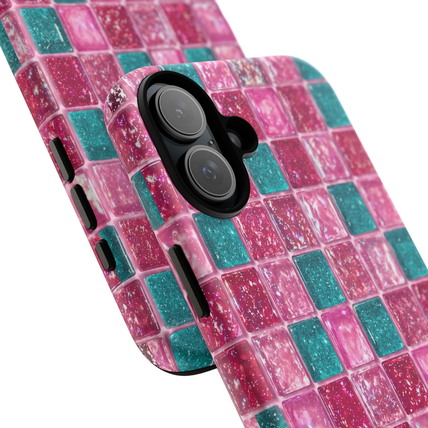 Pink Teal Mosaic Tough Case