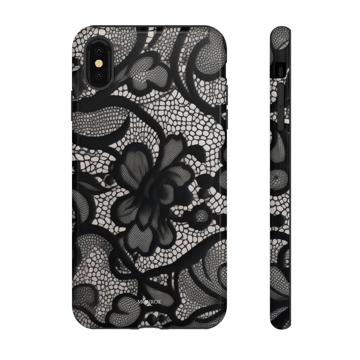 Black Vintage Lace Tough Case