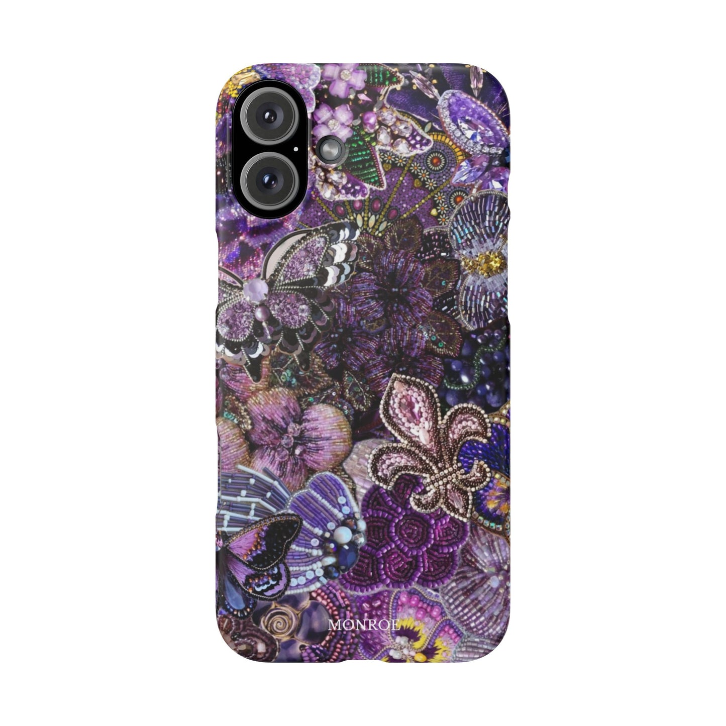 Purple Floral Butterfly Case