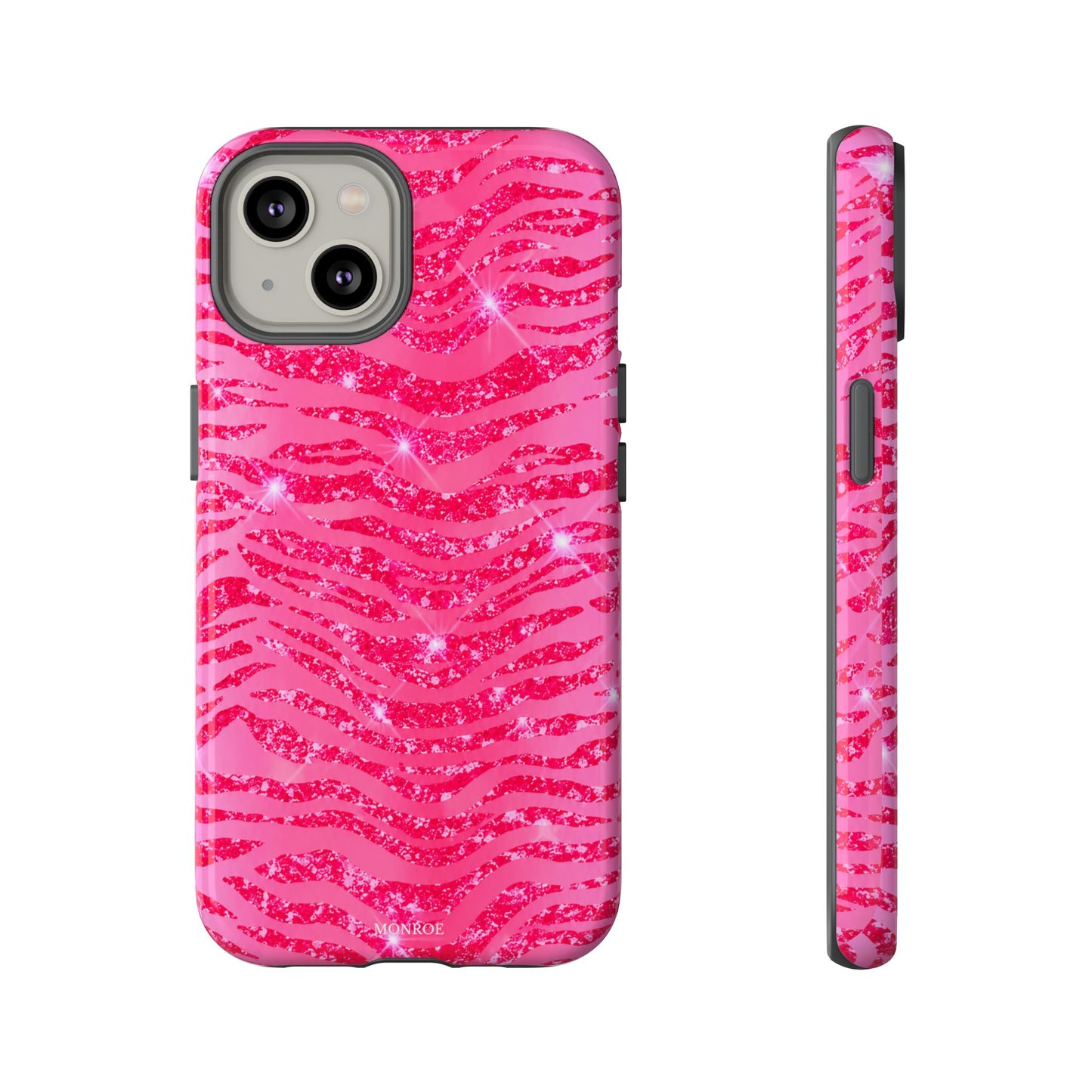 Pink Glitter Zebra Tough Case