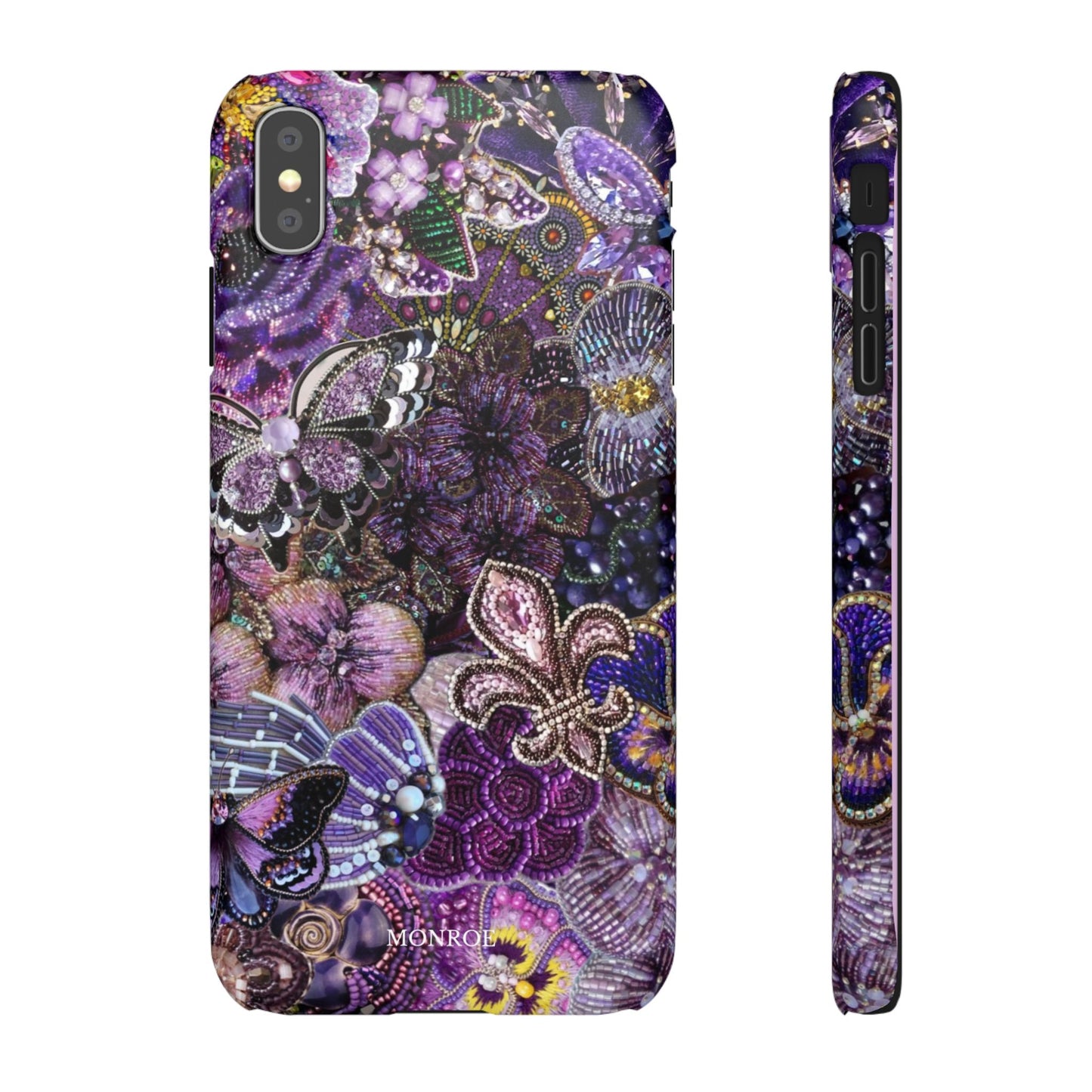Purple Floral Butterfly Case