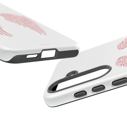 White & Pink Wings Tough Case