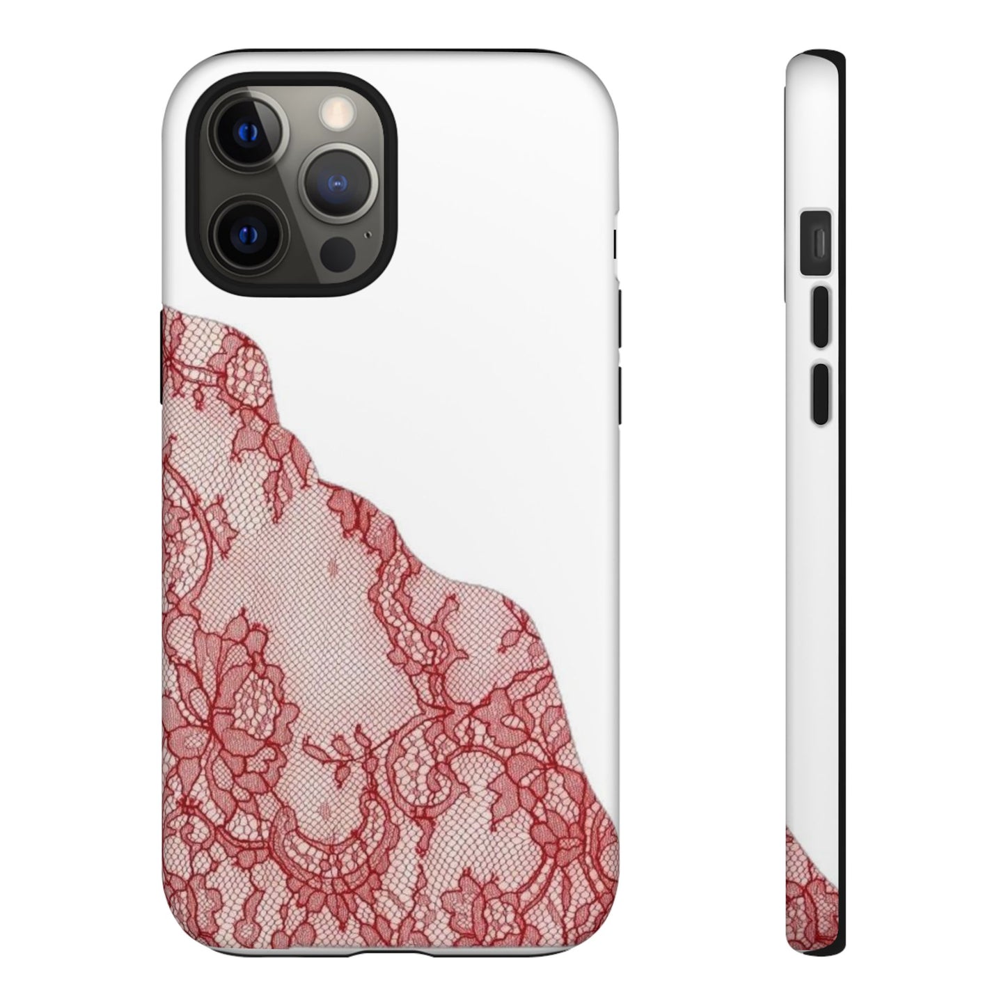 Red Lace Edge Tough Phone Case