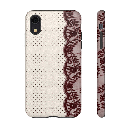 Burgundy Lace Edge Tough Case