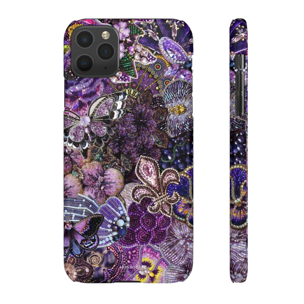 Purple Floral Butterfly Case