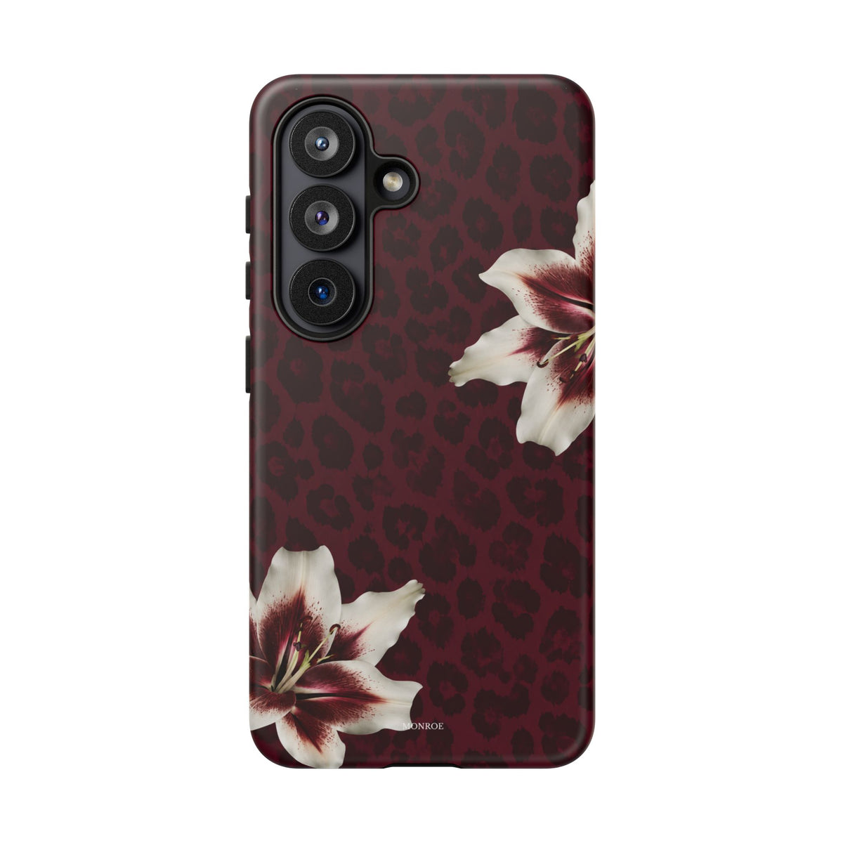 Burgundy Lily Leopard Tough Case