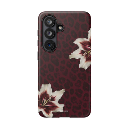 Burgundy Lily Leopard Tough Case