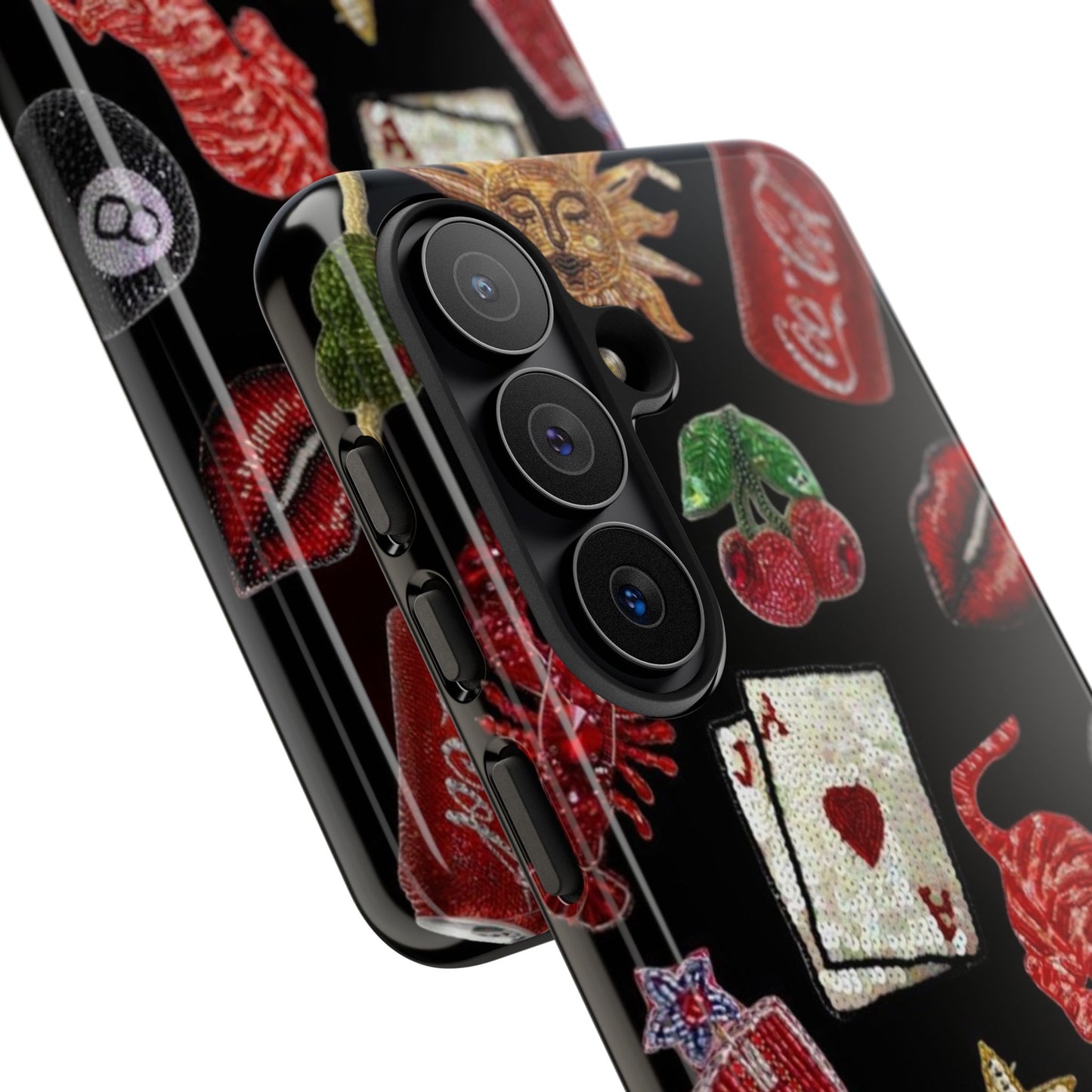 Retro Patch Motif Tough Case