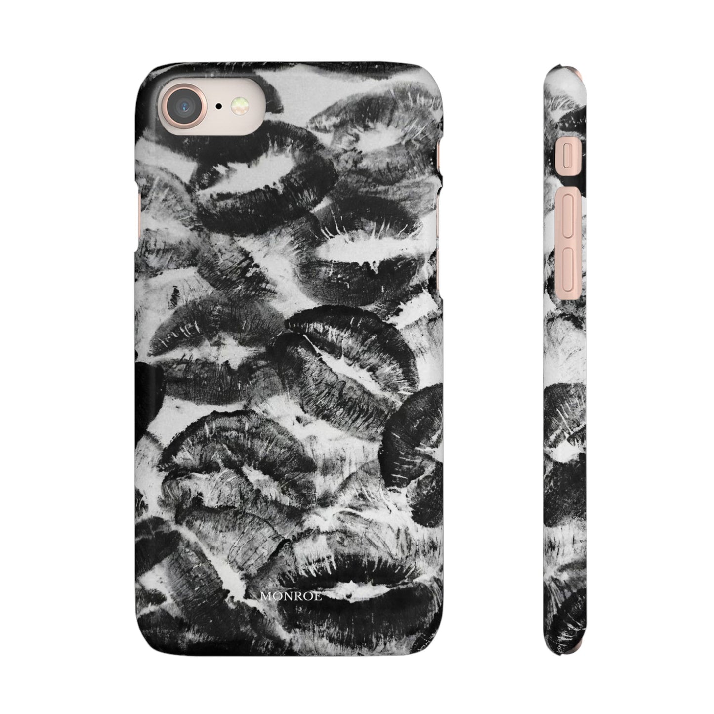 Black & White Kiss Print Case