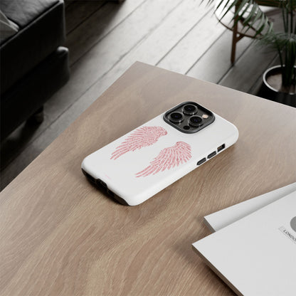 White & Pink Wings Tough Case