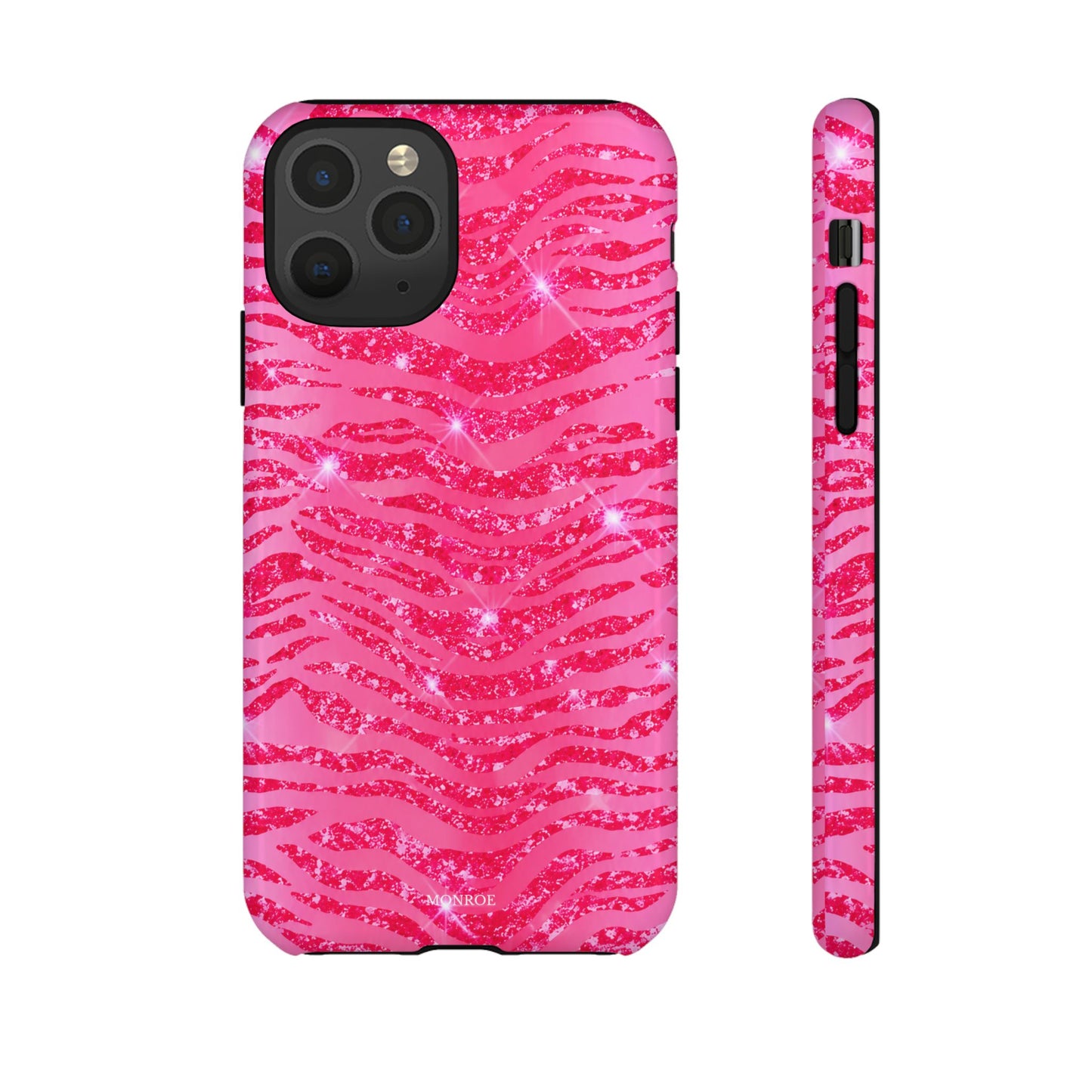 Pink Glitter Zebra Tough Case
