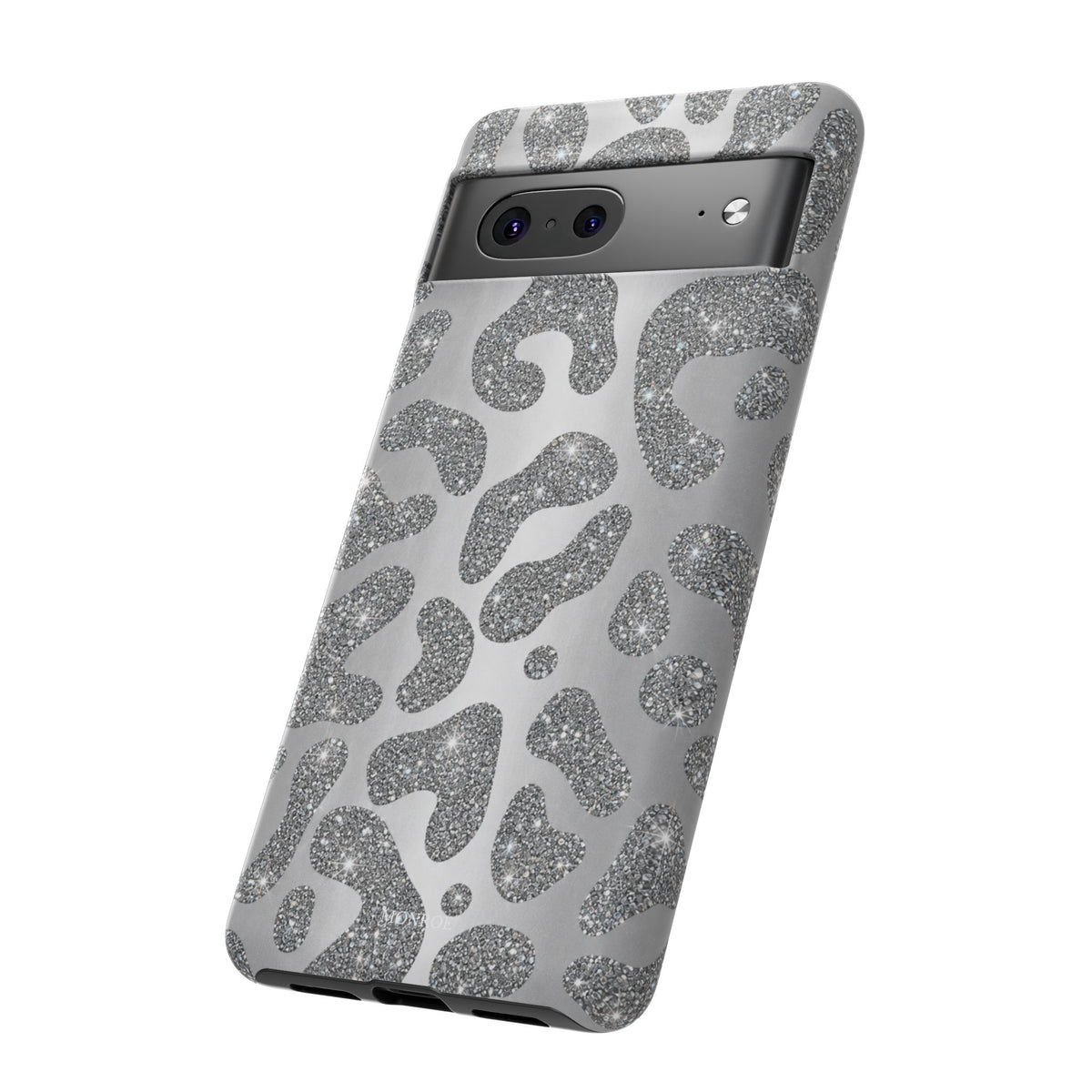 Silver Glitter Leopard Tough Case