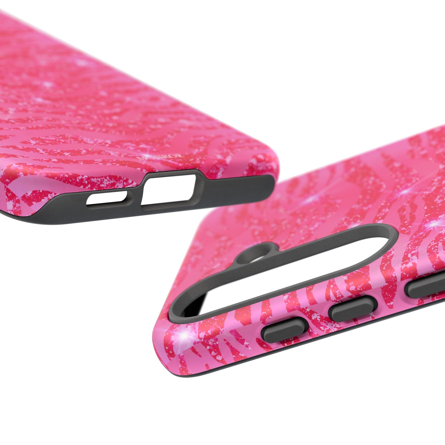 Pink Glitter Zebra Tough Case