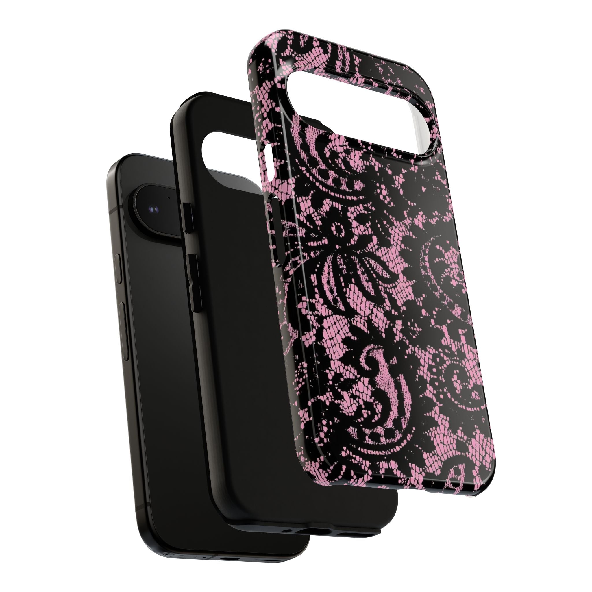 Pink Lace Pattern Tough Phone Case