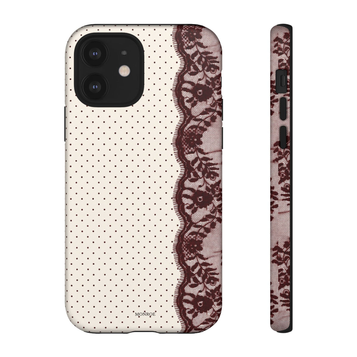 Burgundy Lace Edge Tough Case