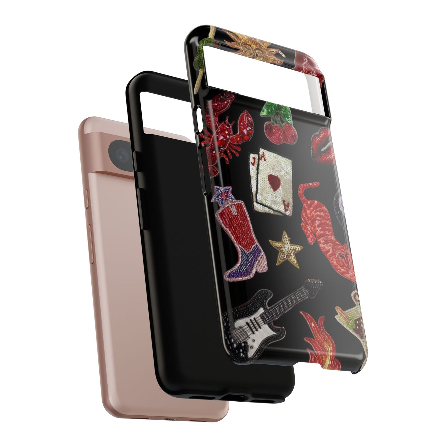 Retro Patch Motif Tough Case