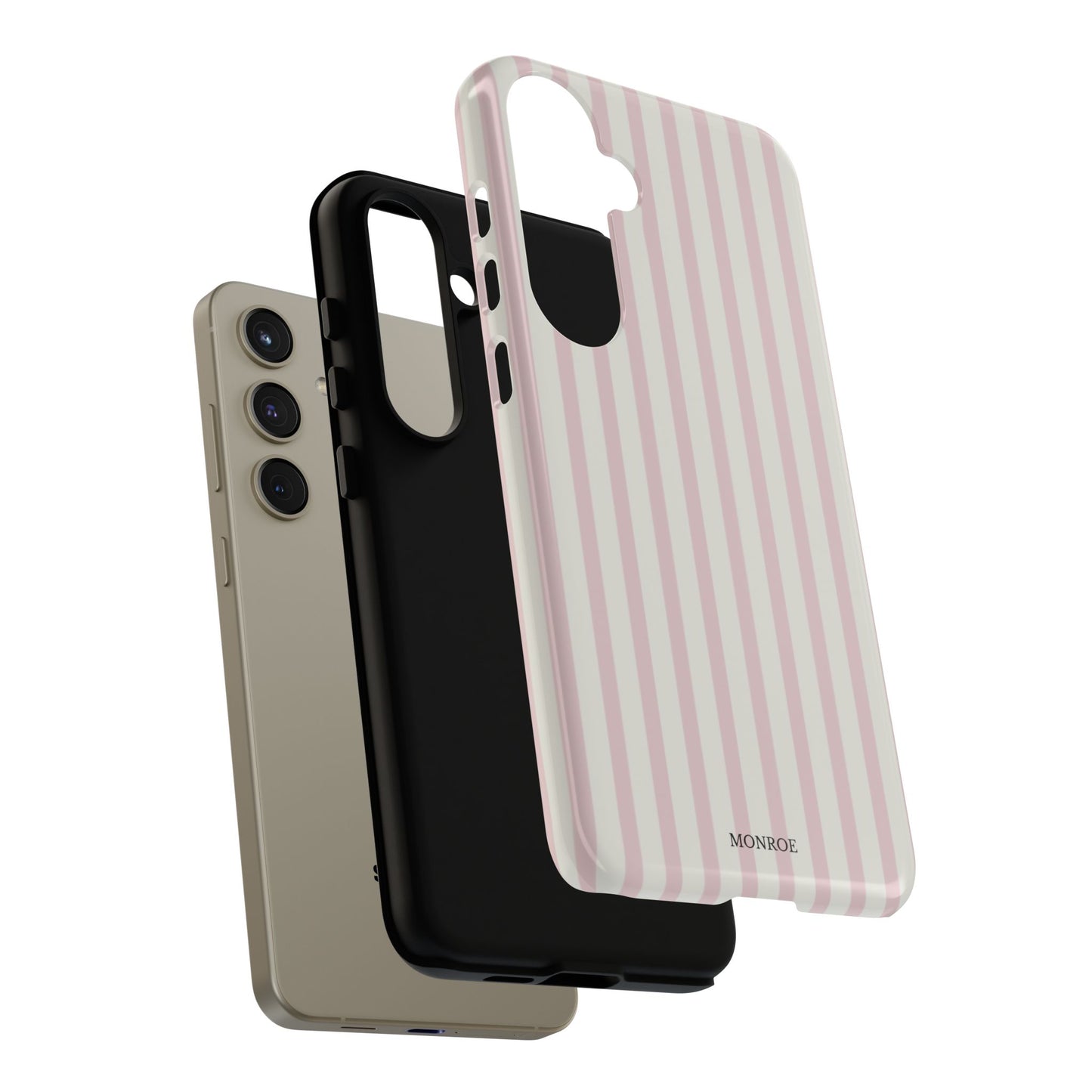Light Pink Stripe Tough Phone Case