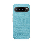 Croc Embossed Turquoise Phone Case