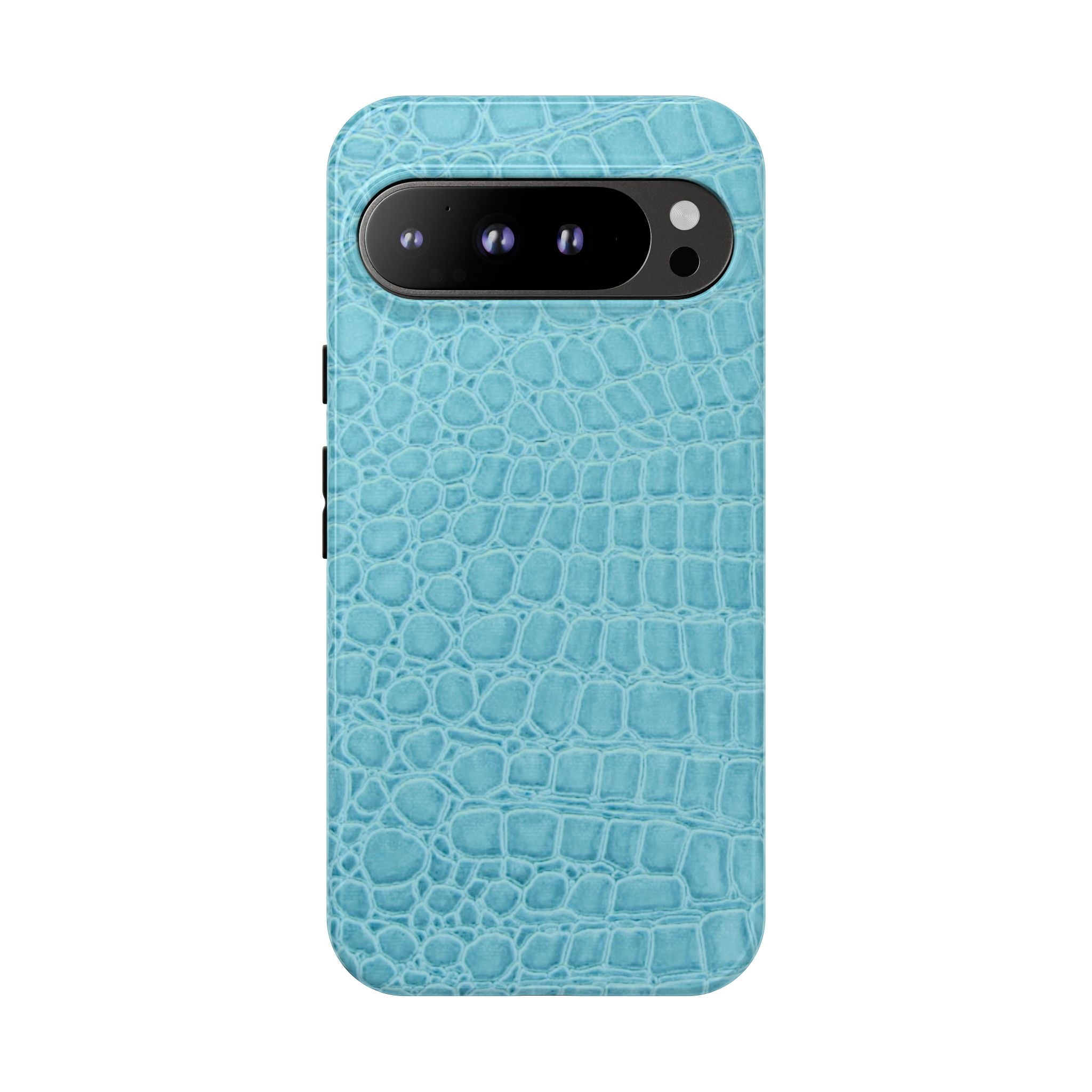 Croc Embossed Turquoise Phone Case