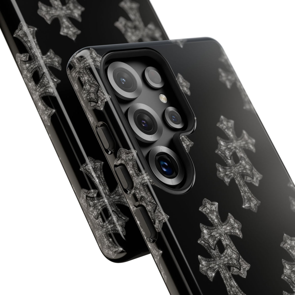 Black Crystal Cross Tough Case