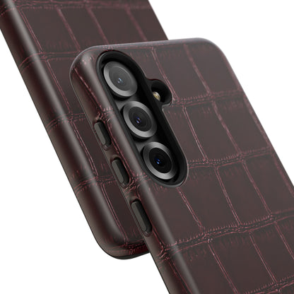 Burgundy Croc Tough Case