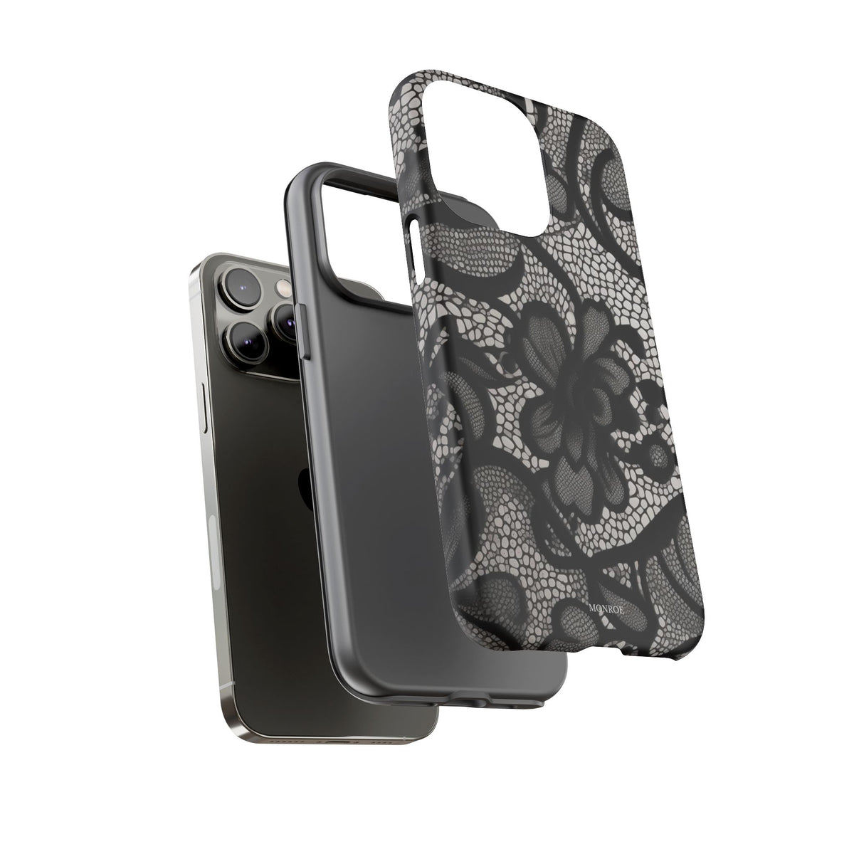 Black Floral Vintage Case