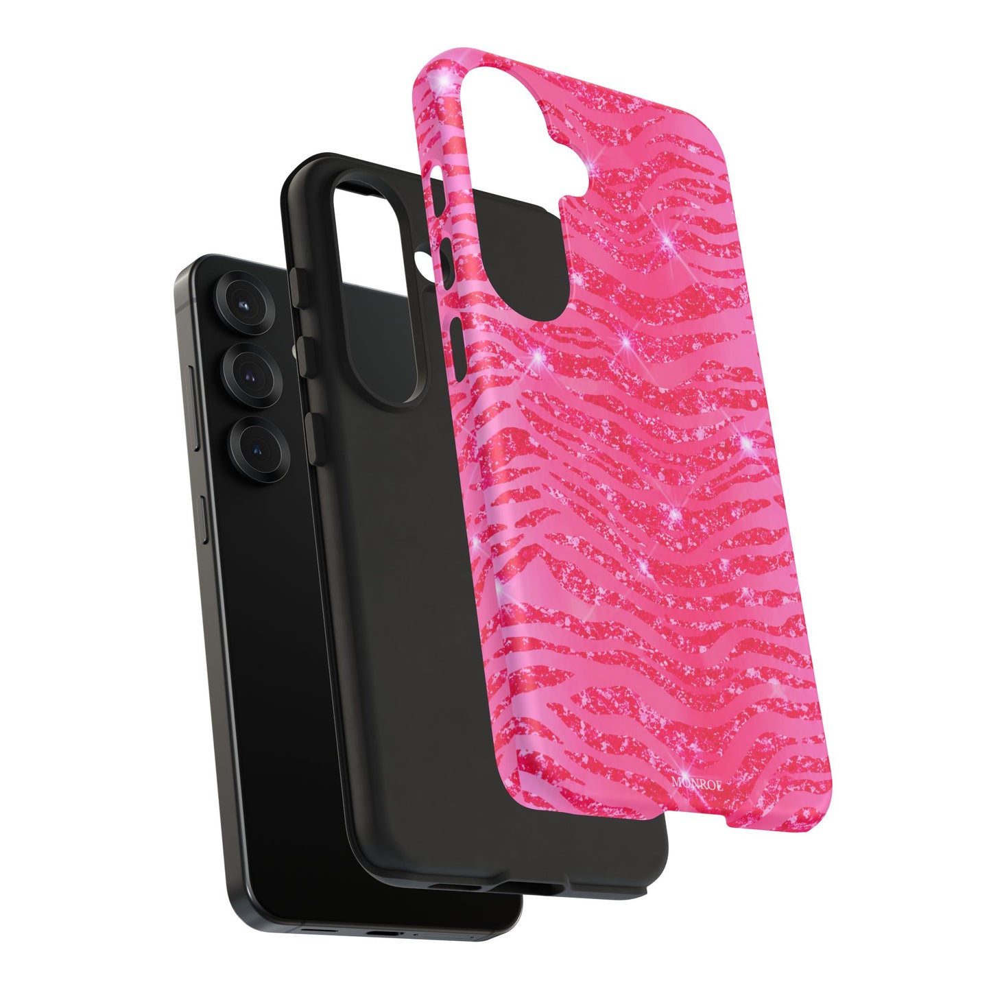 Pink Glitter Zebra Tough Case