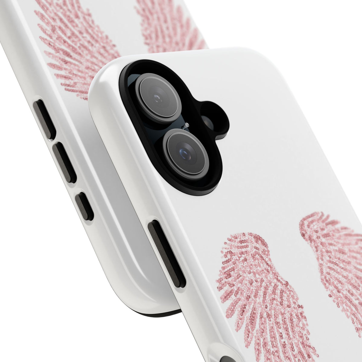 White & Pink Wings Tough Case