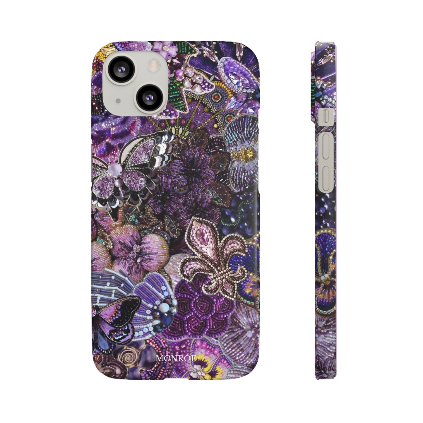 Purple Floral Butterfly Case