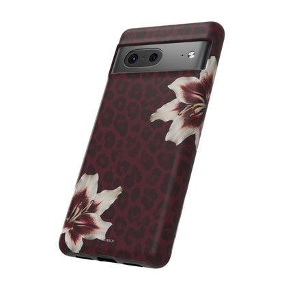 Burgundy Lily Leopard Tough Case