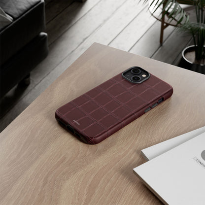 Burgundy Croc Tough Case
