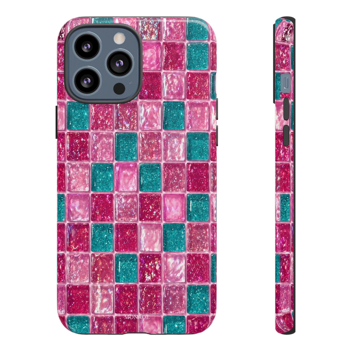 Pink Teal Mosaic Tough Case