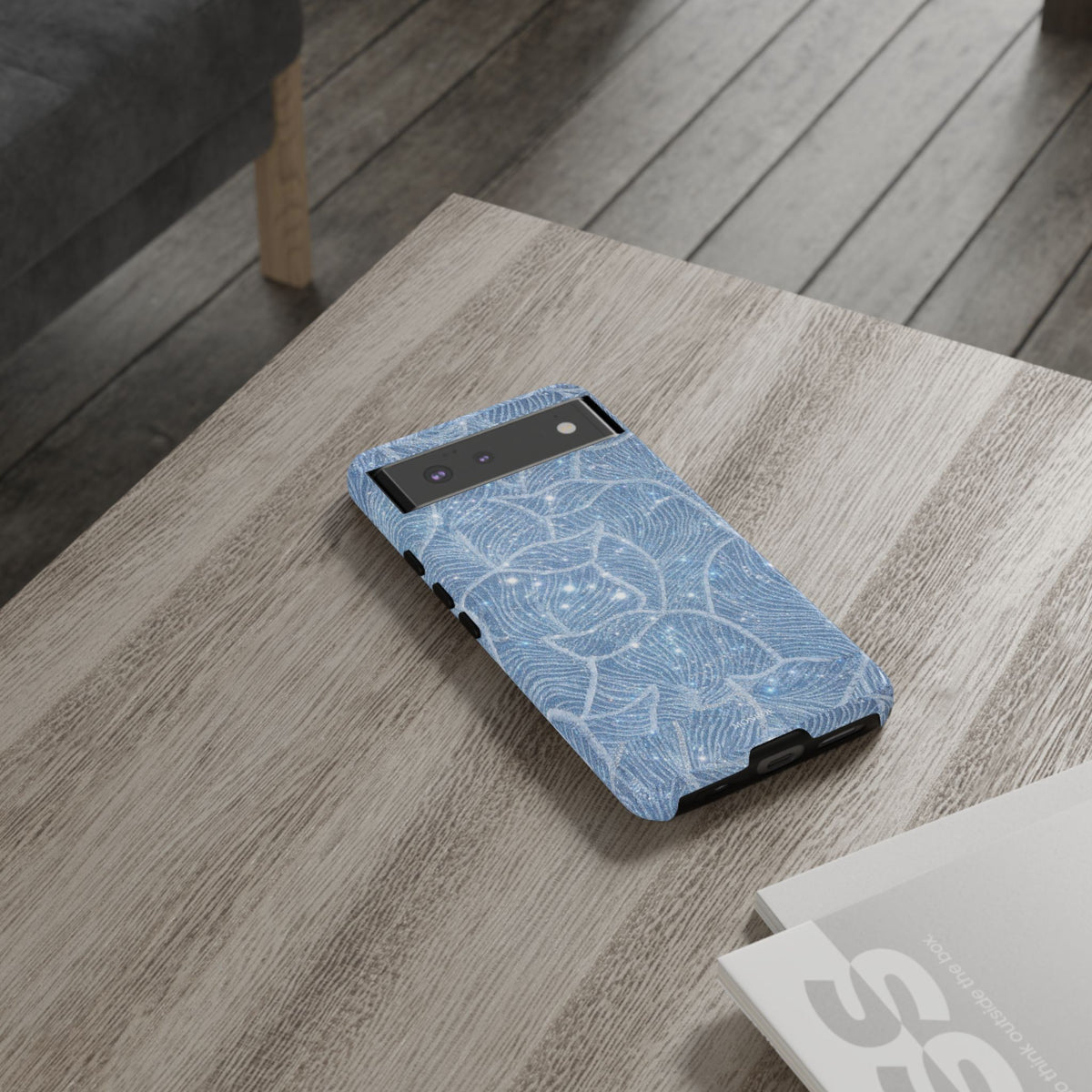Glacier Blue Floral Tough Case