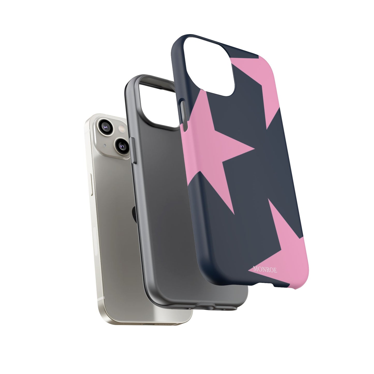 Navy & Pink Star Tough Cover