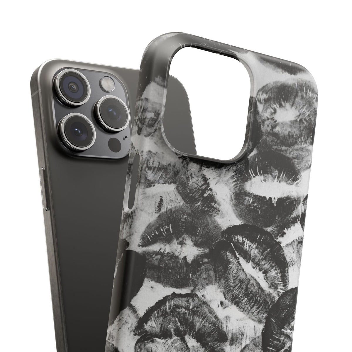 Black & White Kiss Print Case