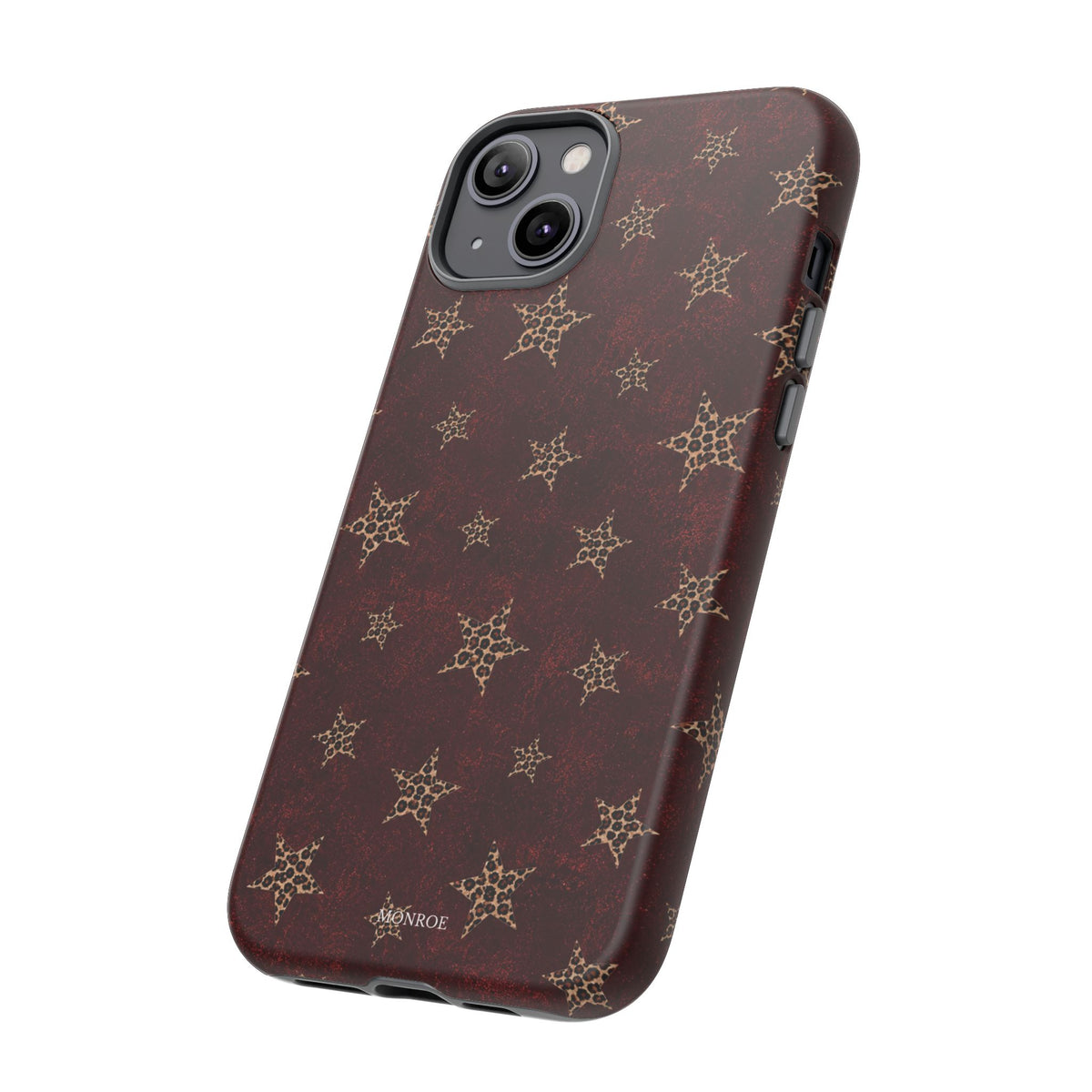 Burgundy Leopard Star Tough Case