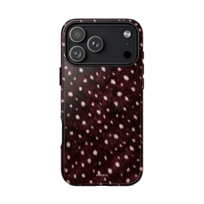 Burgundy Spotted Fur Tough Case