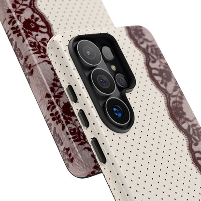 Burgundy Lace Edge Tough Case